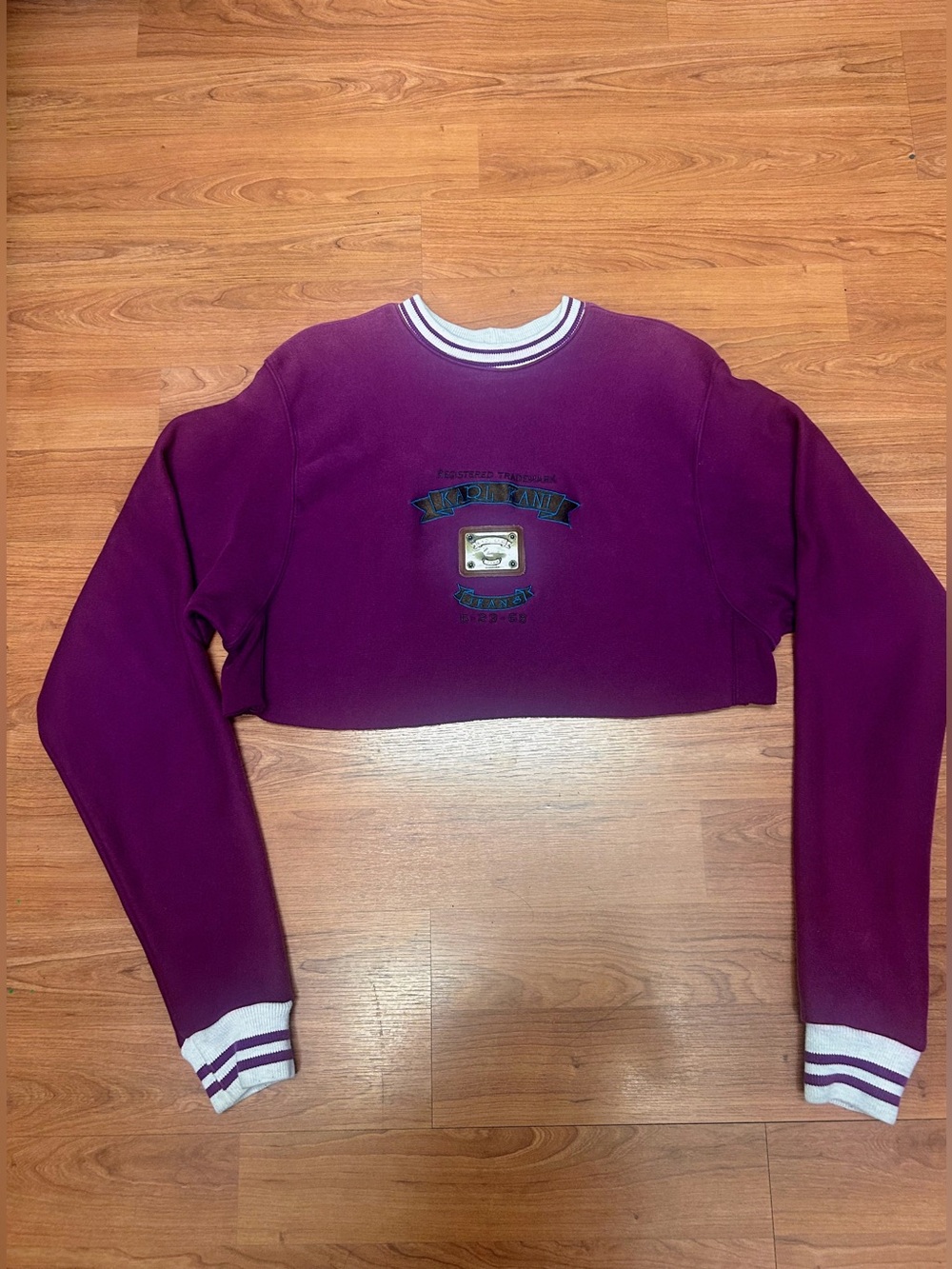 Vintage 90S Iconic Karl Kani Crewneck Gold Plate Sweatshirt Cut Off